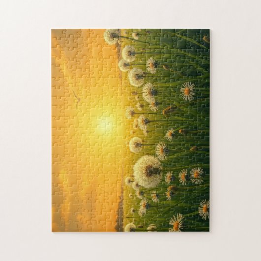 Dandelion's at sunset puzzle (Vertikal)
