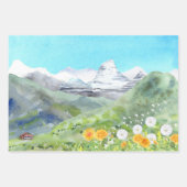 Dandelions Bergwelt Geschenkpapier Set (Vorderseite)