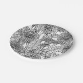 Dandelions, Black and White Pappteller (Schrägansicht)