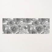 Dandelions, black and white yogamatte (Vorderseite (Horizontal))