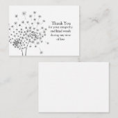 Dandelions Blume Samen fliegen Dankeschön Karten (Vorne/Hinten)