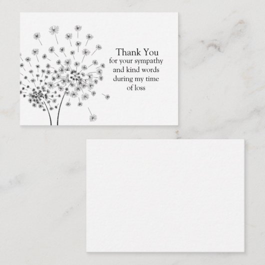 Dandelions Blume Samen fliegen Dankeschön Karten (Vorne/Hinten)