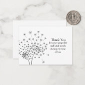 Dandelions Blume Samen fliegen Dankeschön Karten (Vorderseite/Rückseite Beispiel)