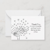 Dandelions Blume Samen fliegen Dankeschön Karten (Vorderseite)