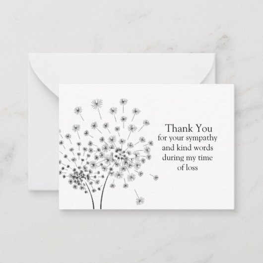 Dandelions Blume Samen fliegen Dankeschön Karten (Vorderseite)
