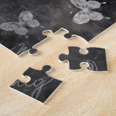 Dandelions Field - Schwarz-weiße Kunstsammlung Puzzle (Seite)