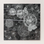 Dandelions Field - Schwarz-weiße Kunstsammlung Puzzle (Horizontal)