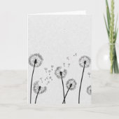 Dandelions Flowers Pappus Spores Grey Karte (Vorderseite)