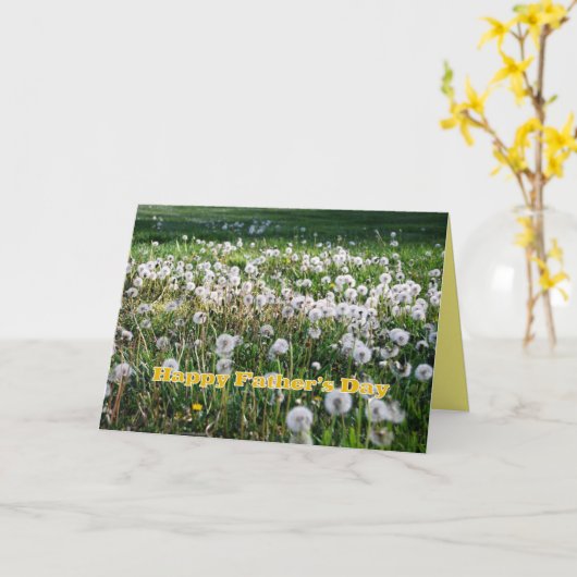 Dandelions Happy Vatertag Spaß Karte (Gelbe Blume)