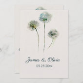 Dandelions Hochzeitseinladung Einladung (Vorne/Hinten)