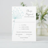Dandelions Meal Choice Wedding Response Card RSVP Karte (Stehend Vorderseite)
