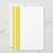 Dandelions Retro Yellow Baby Dusche Einladung (Rückseite)