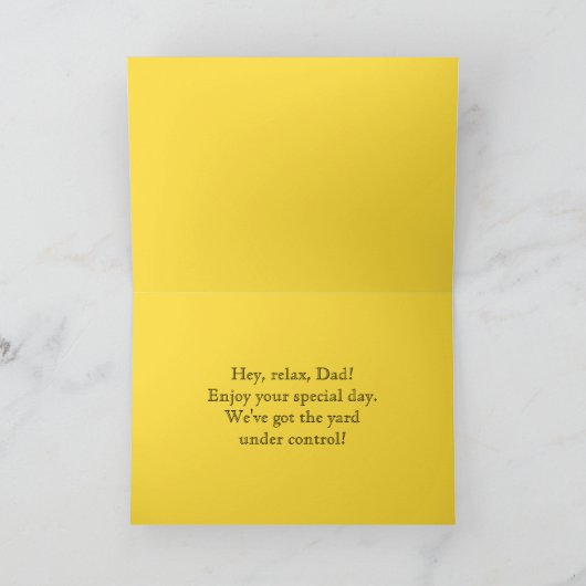 Dandelions Vater Happy Vatertag Spaß Karte (Innenseite)