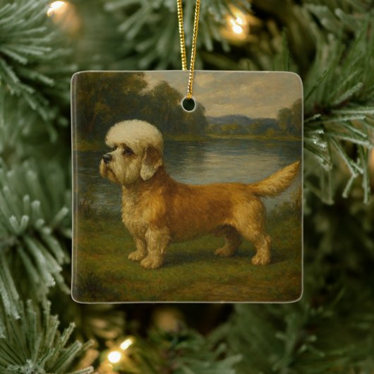 Dandi-Dinmont-Terrier Keramikornament (Baum)