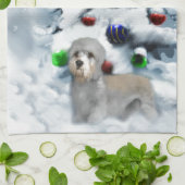Dandie Dinmont Christmas Geschirrtuch (Gefaltet)