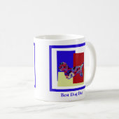 Dandie Dinmont Dog Silhouette TRBY Vatertag Kaffeetasse (VorderseiteRechts)