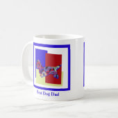 Dandie Dinmont Dog Silhouette TRBY Vatertag Kaffeetasse (Vorderseite Links)