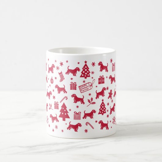 Dandie Dinmont Terrier Christmas Design Kaffeetasse (Mittel)