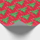 Dandie Dinmont Terrier Dog Christmas Tree Red Geschenkpapier (Ecke)