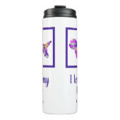 Dandie Dinmont Terrier Dog Silhouette PurplePY&B Thermosbecher (Vorderseite)