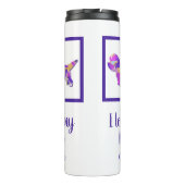 Dandie Dinmont Terrier Dog Silhouette PurplePY&B Thermosbecher (Rückseite)