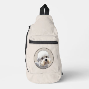 Dandie Dinmont Terrier Gemälde Originale Hunde Kun Crossbody Bag