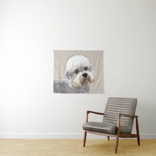 Dandie Dinmont Terrier Gemälde Originale Hundekuns Wandteppich