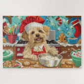 Dandie Dinmont Terrier Holiday Baking: Weihnachten Puzzle (Horizontal)