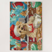 Dandie Dinmont Terrier Holiday Baking: Weihnachten Puzzle (Vertikal)