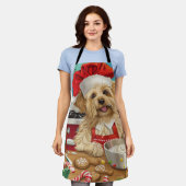 Dandie Dinmont Terrier Holiday Baking: Weihnachten Schürze (Getragen)