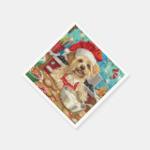 Dandie Dinmont Terrier Holiday Baking: Weihnachten Serviette (Ecke)
