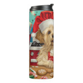 Dandie Dinmont Terrier Holiday Baking: Weihnachten Thermosbecher (Nach links gedreht)