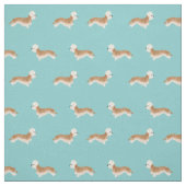 Dandie Dinmont Terrier Hund blau Stoff (Muster)