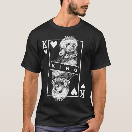 Dandie Dinmont Terrier King Of Hearts  Dog T-Shirt (Vorderseite)