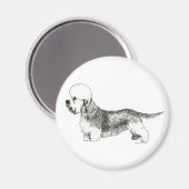 Dandie Dinmont Terrier Magnet (Vorderseite/Rückseite)