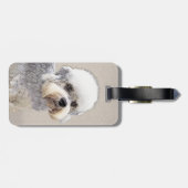 Dandie Dinmont Terrier Malerei Original Hund Kunst Gepäckanhänger (Rückseite horizontal)