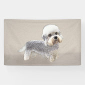 Dandie Dinmont Terrier Painting Original Dog Art Banner (Horizontal)