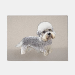 Dandie Dinmont Terrier Painting Original Dog Art Fußmatte