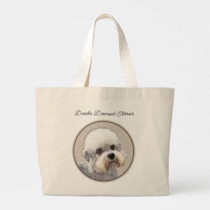 Dandie Dinmont Terrier Painting Original Dog Art Jumbo Stoffbeutel