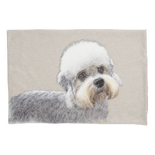 Dandie Dinmont Terrier Painting Original Dog Art Kissenbezug