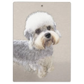 Dandie Dinmont Terrier Painting Original Dog Art Klemmbrett (Rückseite)