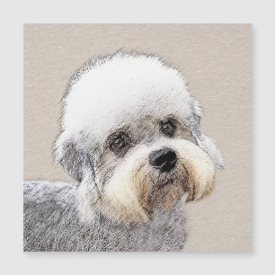 Dandie Dinmont Terrier Painting Original Dog Art Magnetkarte
