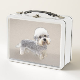 Dandie Dinmont Terrier Painting Original Dog Art Metall Brotdose