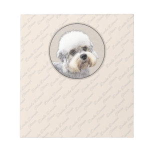 Dandie Dinmont Terrier Painting Original Dog Art Notizblock
