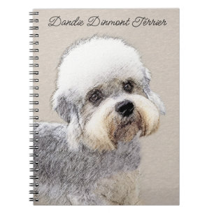 Dandie Dinmont Terrier Painting Original Dog Art Notizblock
