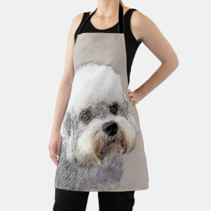 Dandie Dinmont Terrier Painting Original Dog Art Schürze