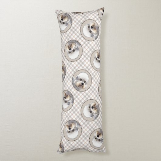 Dandie Dinmont Terrier Painting Original Dog Art Seitenschläferkissen (Rückseite (Vertikal))