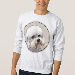 Dandie Dinmont Terrier Painting Original Dog Art Sweatshirt
