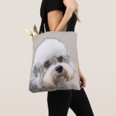 Dandie Dinmont Terrier Painting Original Dog Art Tasche (Von Nahem)