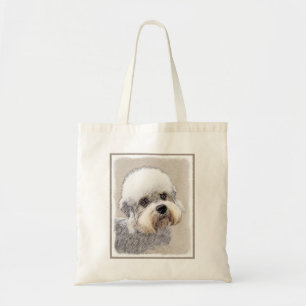 Dandie Dinmont Terrier Painting Original Dog Art Tragetasche